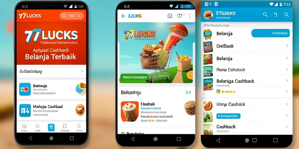 Antarmuka aplikasi 77LUCKS menampilkan fungsi Cashback yang jelas dan mudah diakses.