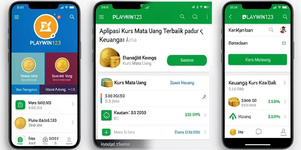 Tampilan antarmuka PLAYWIN123 dengan grafik nilai tukar mata uang.