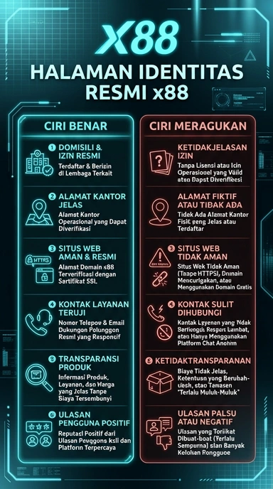 Tampilan kanal resmi x88
